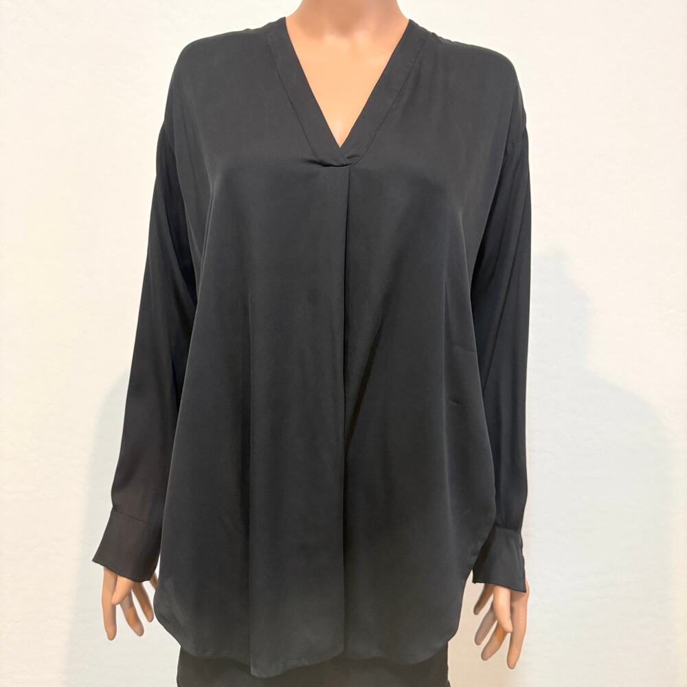 Vince small silk side split curve hem blouse tunic top TLS2 2787 - Picture 8 of 13